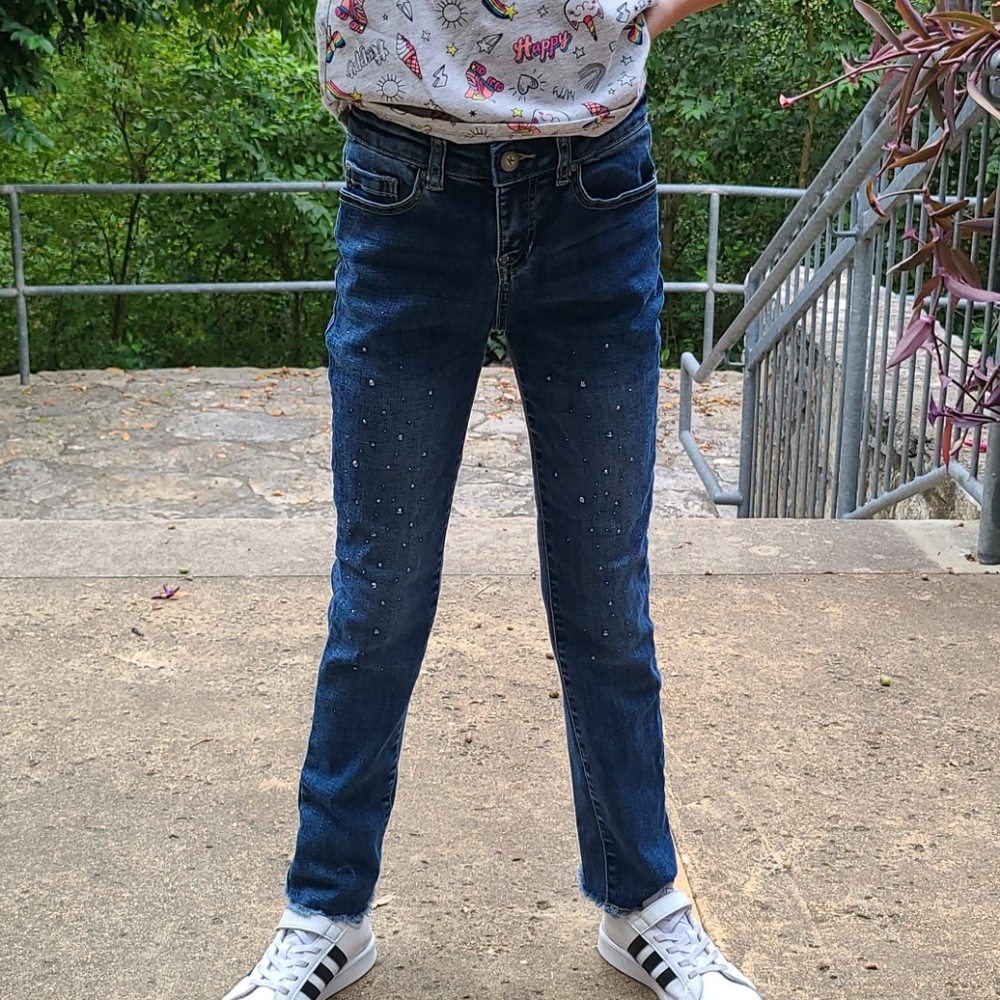 Kidpik Adjustable Denim Studded Jeans